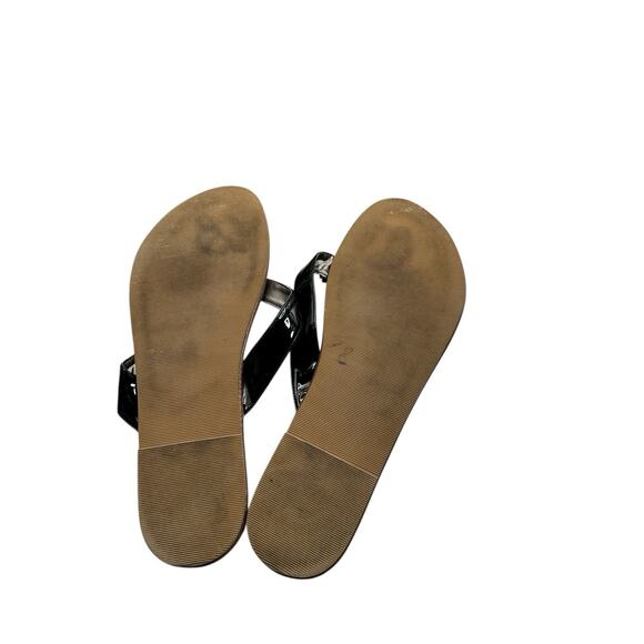Talbots Sandals Flip Flop Slip On Casual Toe Post Open Toe Women’s Sz. 10 Black - Picture 10 of 11